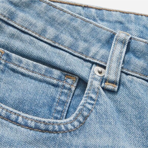 Everlane The Curvy Cheeky Straight Jeans in Sky Blue Wash 29 New Denim Pants - Picture 12 of 13